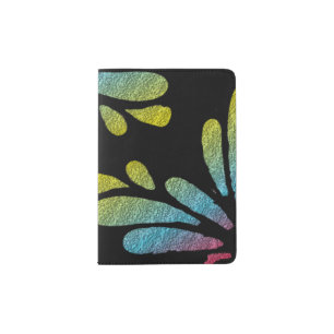 Abstract Rainbow Butterfly Wings Passport Holder