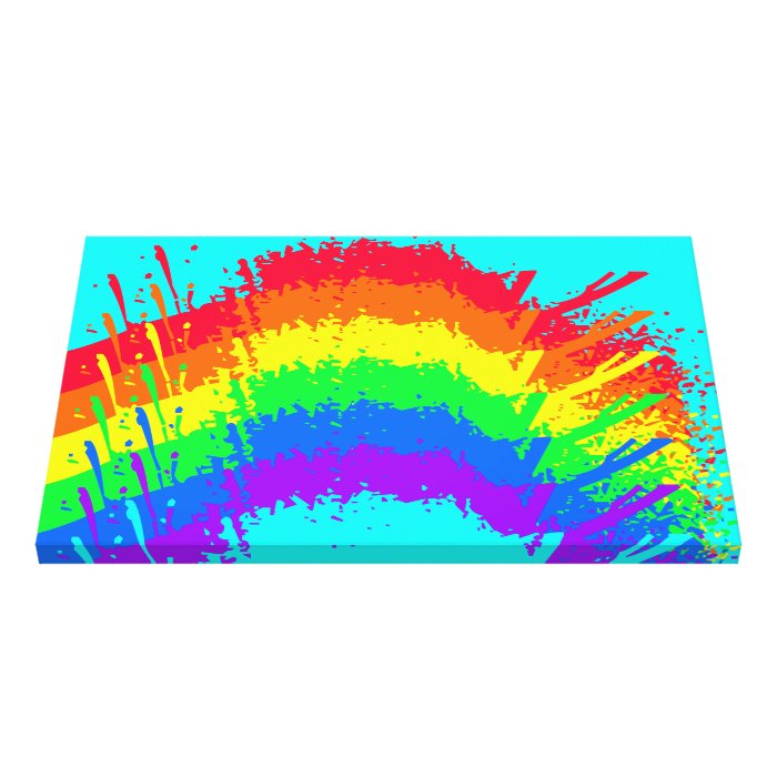 Abstract Rainbow Canvas Gallery Wrap Canvas