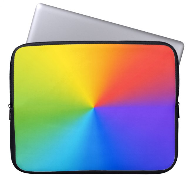 Abstract Rainbow Color Shade Background Laptop Sleeve (Front)