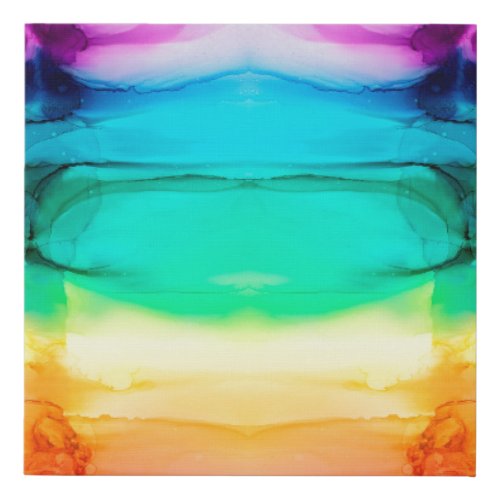 Abstract rainbow colorful background  wallpaper  faux canvas print