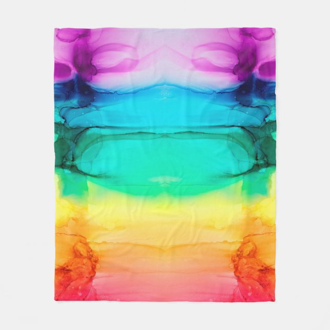 Abstract rainbow colorful background,  wallpaper.  fleece blanket (Front)