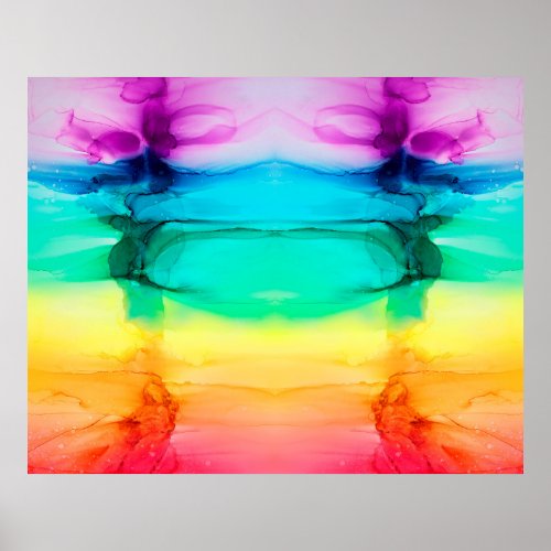 Abstract rainbow colorful background wallpaper M Poster