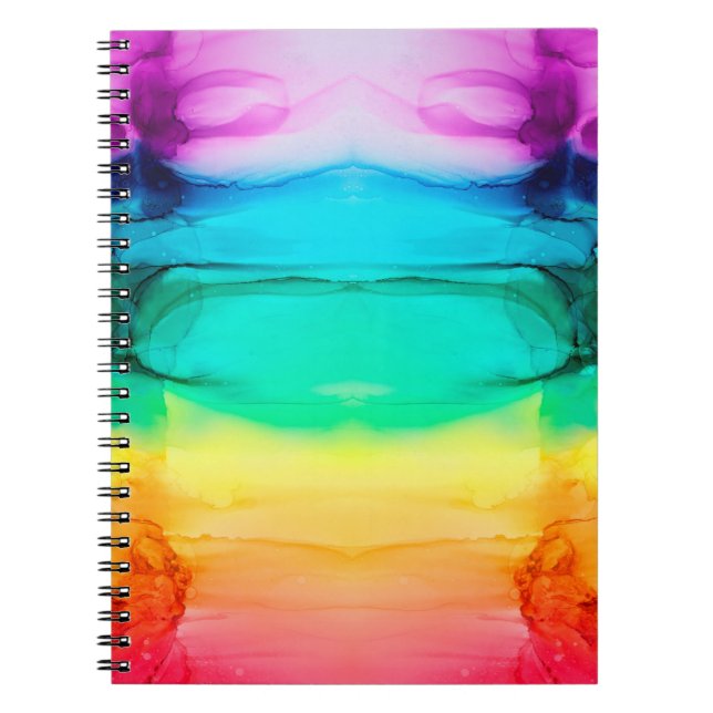 Abstract rainbow colorful background,  wallpaper.  notebook (Front)