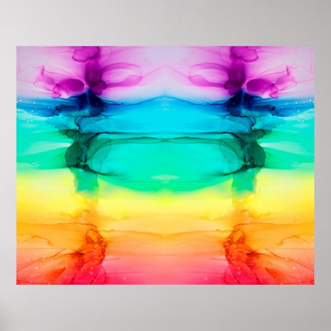Abstract rainbow colorful background,  wallpaper.  poster (Front)