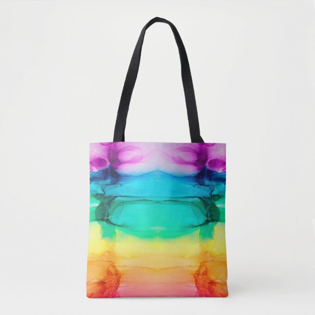 Abstract rainbow colorful background,  wallpaper.  tote bag (Front)