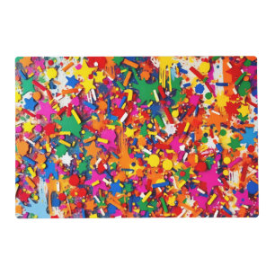 Abstract Rainbow Colorful Graffiti Street Art Placemat