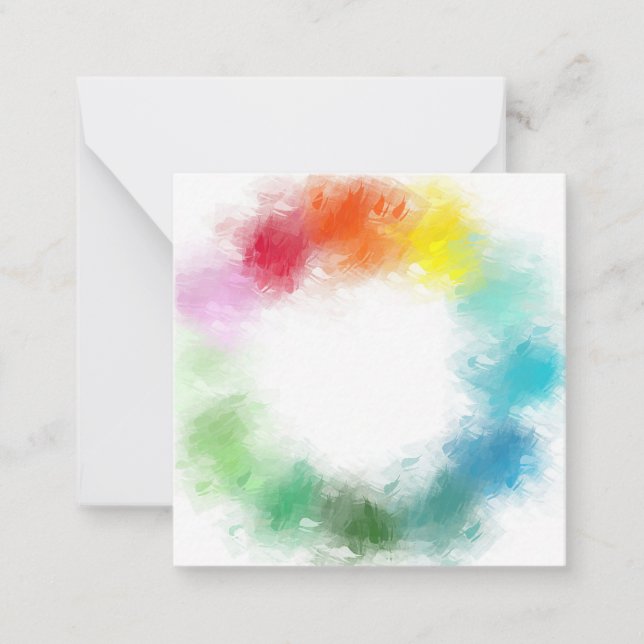 Abstract Rainbow Colors Custom Elegant Template (Front)