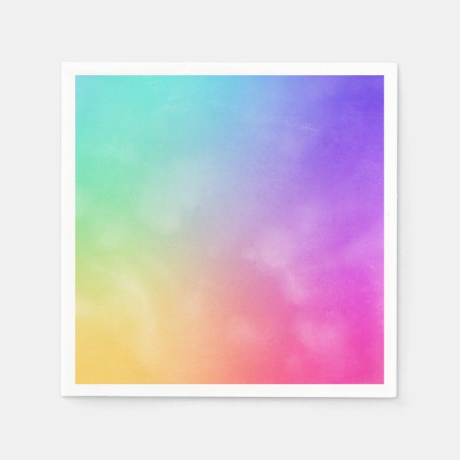 Abstract Rainbow Design Napkins (Front)