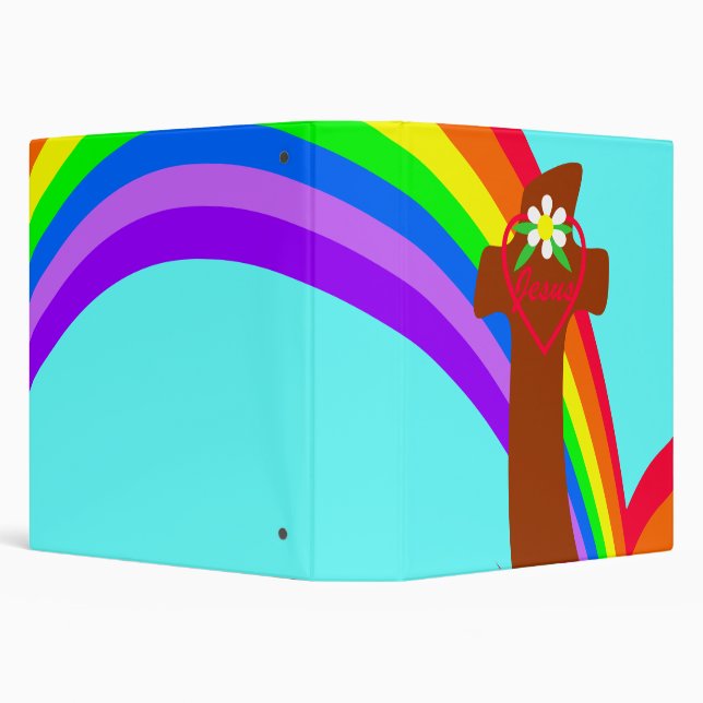 Abstract Rainbow Designs 3 Ring Binder (Background)