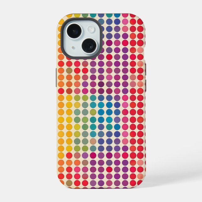 Abstract Rainbow Dot Pattern Iphone Case (Back)