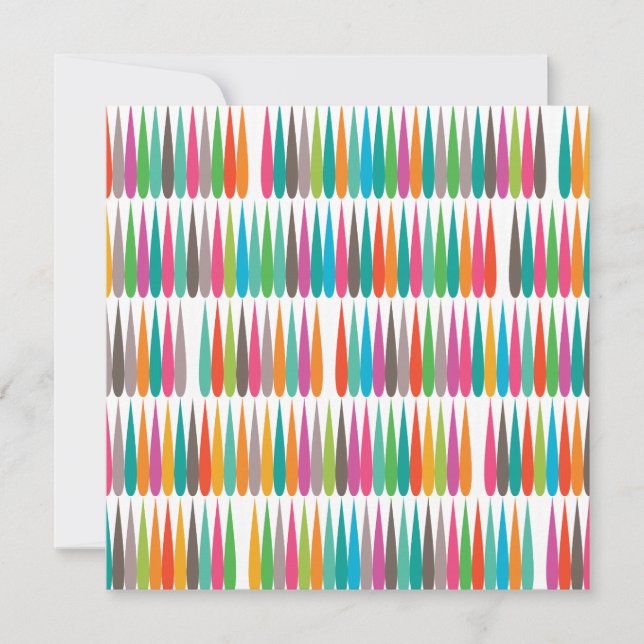 Abstract rainbow drops colorful modern pattern  (Front)