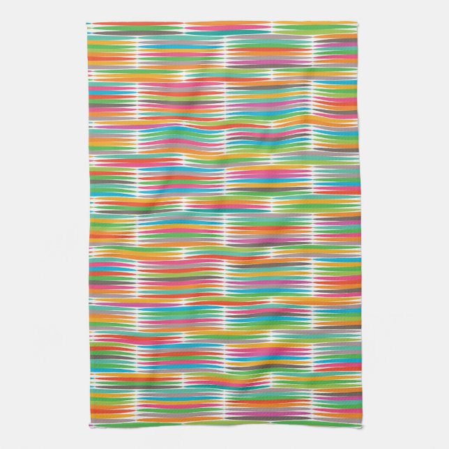 Abstract rainbow drops pattern towel (Vertical)