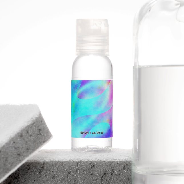 Abstract Rainbow Flowing Stripe Design Hand Sanitizer (Insitu)