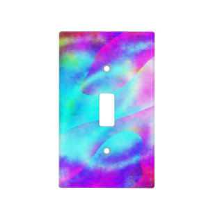 Abstract Rainbow Flowing Stripe Design Light Switch Cover