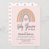 Abstract Rainbow Girl Baby Shower By Mail Invitation (Front/Back)