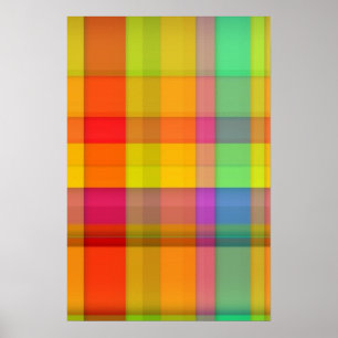 Abstract Rainbow Grid Design Poster