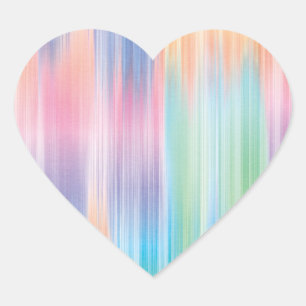 Abstract Rainbow Hearts Heart Sticker