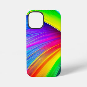 Abstract Rainbow iphone 12 mini case, glossy Case