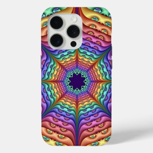 Abstract Rainbow Kaleidoscope iPhone 15 Pro Case