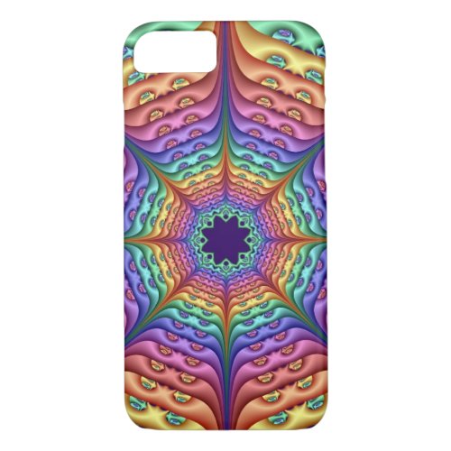 Abstract Rainbow Kaleidoscope iPhone 87 Case