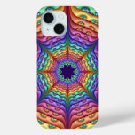Abstract Rainbow Kaleidoscope iPhone 15 Case