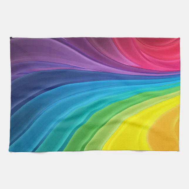 Abstract Rainbow Kitchen Towel Zazzle