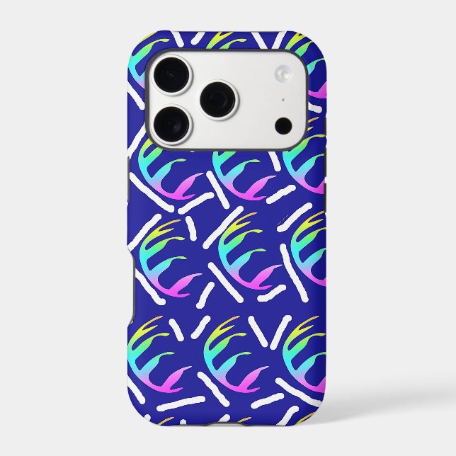 ABSTRACT RAINBOW LEAVES IPHONE CASE (Back)