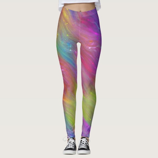 Abstract Rainbow Leggings (Front)