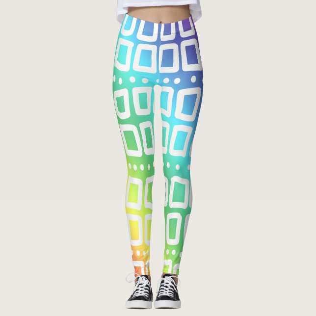 Abstract Rainbow Leggings (Front)