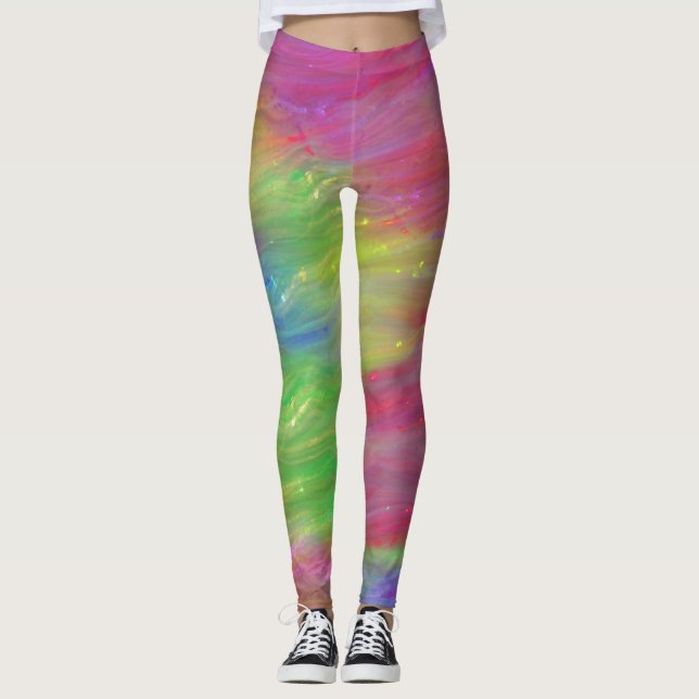 Abstract Rainbow Leggings (Front)