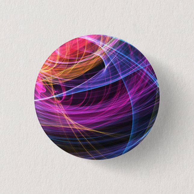 Abstract Rainbow lights vortex lights Button (Front)