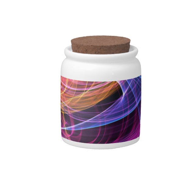 Abstract Rainbow lights vortex lights Candy Jar (Front)
