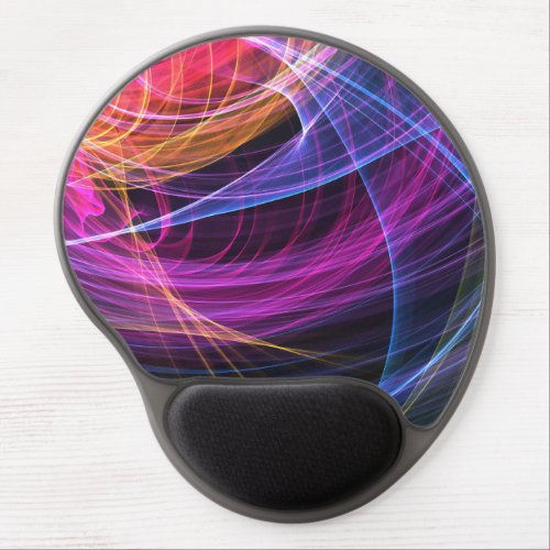 Abstract Rainbow lights vortex lights Gel Mouse Pad