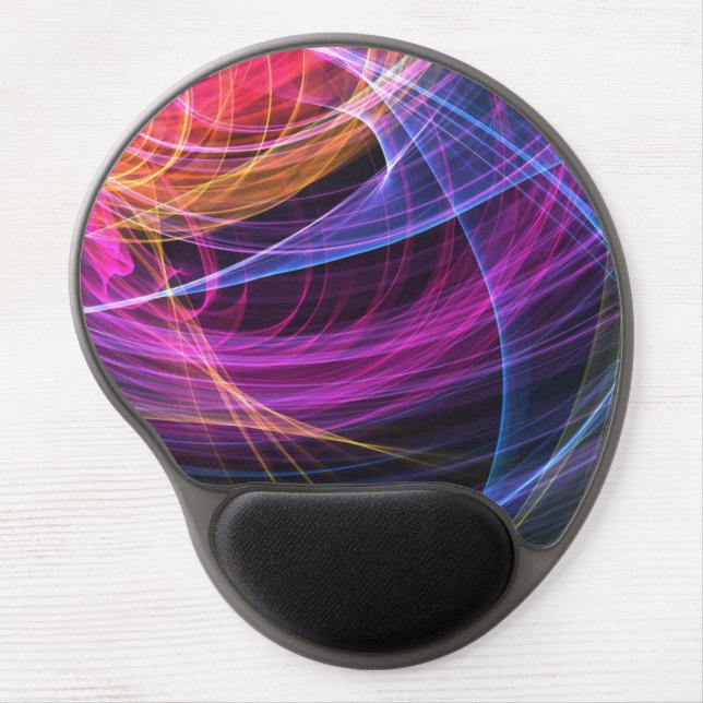 Abstract Rainbow lights vortex lights Gel Mouse Pad (Front)