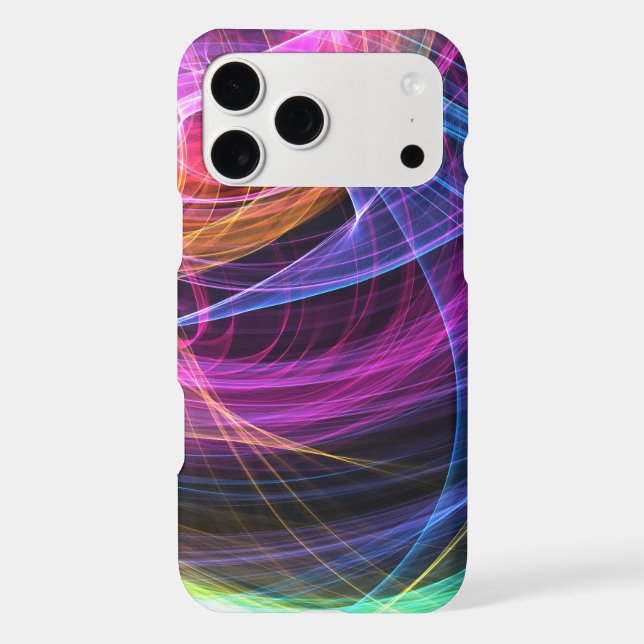 Abstract Rainbow lights vortex lights Iphone Case (Back)
