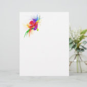 Abstract Rainbow Lorikeet Paint Splatters (Standing Front)