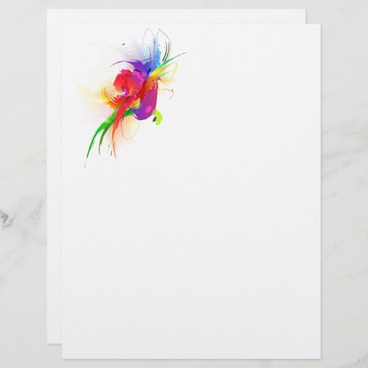 Abstract Rainbow Lorikeet Paint Splatters (Front/Back)