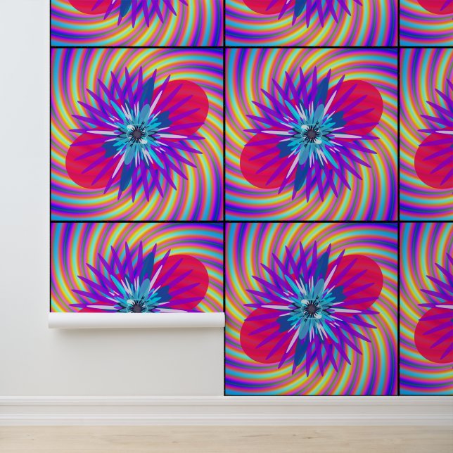 Abstract Rainbow Mandala Art Pattern  Wallpaper (Application)