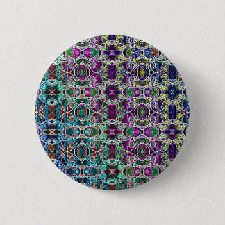 Abstract Rainbow Mandala Fractal Pinback Button
