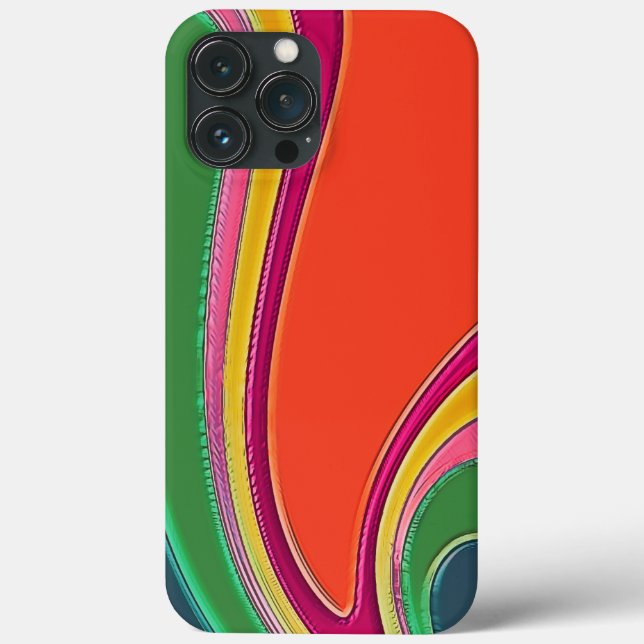 Abstract Rainbow Modern inspirivity Orange Case-Mate iPhone Case (Back)