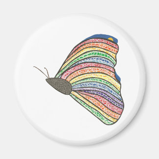 Abstract Rainbow Mosaic Painting Butterfly Magnets