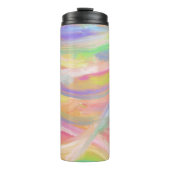 Abstract Rainbow Oil Paint Brushstrokes insulated Thermal Tumbler (Front)