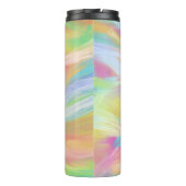 Abstract Rainbow Oil Paint Brushstrokes insulated Thermal Tumbler (Back)