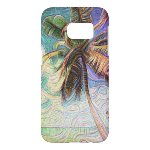 Abstract Rainbow Palm Tree Samsung Galaxy S7 Case