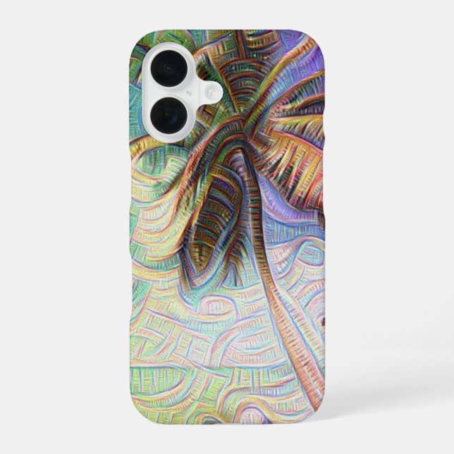 Abstract Rainbow Palm Tree Iphone Case (Back)