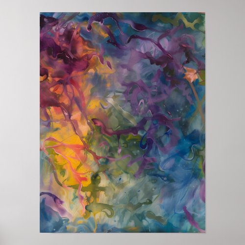 Abstract Rainbow Pattern Poster