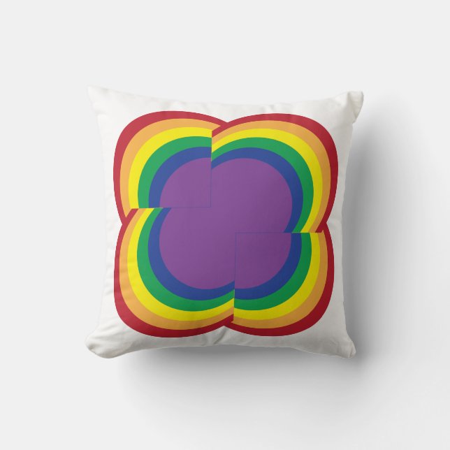 Abstract Rainbow Pillow (Front)