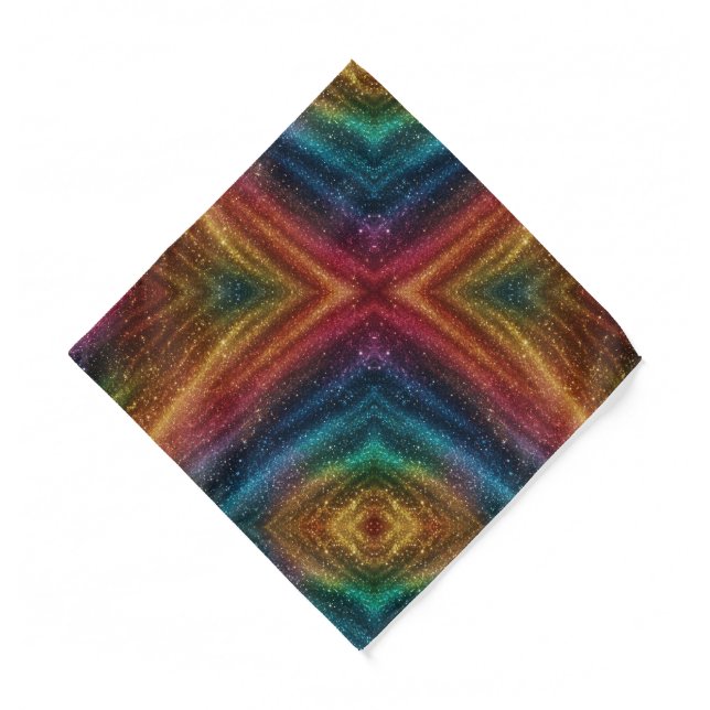 Abstract rainbow pocket square bandana (Front)