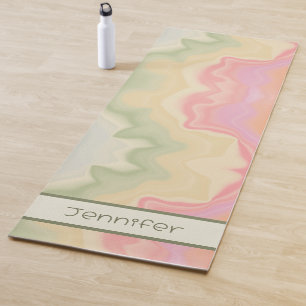 Abstract Rainbow Pretty Pastel Modern Yoga Mat