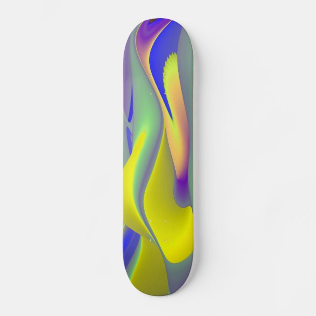 Abstract Rainbow Skateboard Deck (Front)